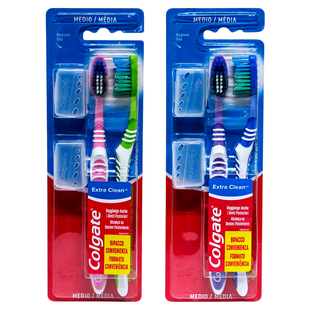 Зубна щітка середньої жорсткості COLGATE spazz.ex-clean bl 2 шт. 1528 фото
