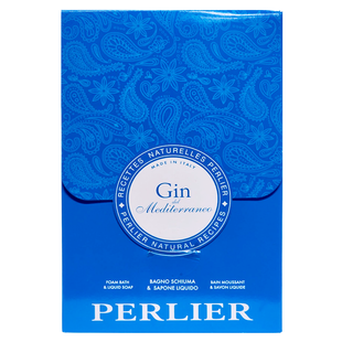 Подарунковий набір піна для ванни 500 мл. + мило рідке 300 мл. PERLIER set bagnosciuma + sapone liq gin medit 8024 фото