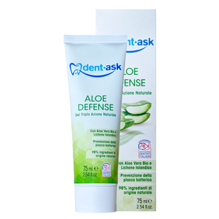 Зубна паста-гель потрійний захист DENTASK dent.aloe defence 75 мл. 6003 фото