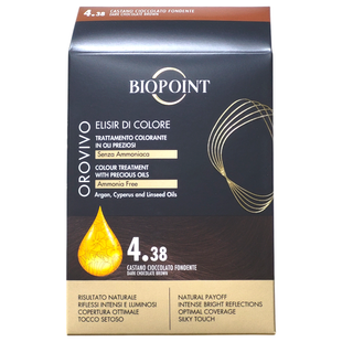Фарба для волосся n.4.38 темно-шоколадний каштан BIOPOINT orov.cast.ciocc.f4,38 2814 фото