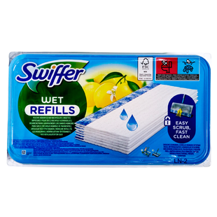 Вологі змінні серветки для швабри SWIFFER panni umidi lavapavimenti citrus fresh 24 шт. 7380 фото