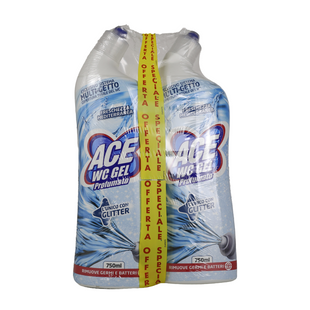 Засіб для догляду за туалетом ACE wc gel ml.750 multigetto prof. fresch. mediterranea х2 bipack (ml1500) 8810 фото