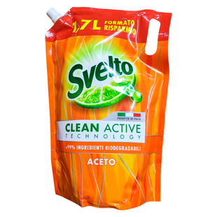Засіб для миття посуду запаска SVELTO piatti 1700 ml busta aceto 7382 фото