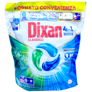 Капсули для прання універсальні 4 в 1 DIXAN ecodosi lavatr busta 60 discs classico regolare 990 gr 8272 фото