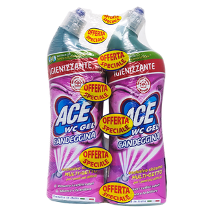 Засіб для догляду за туалетом ACE wc gel ml.700 candeggina prof х2 bipack (ml1400) 7294 фото