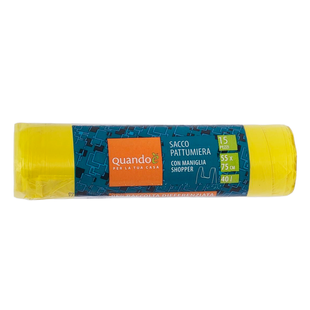 Пакети для сміття з ручками 40 л. QUANDOE'sk giallo t-shirt 15 шт. 5904 фото