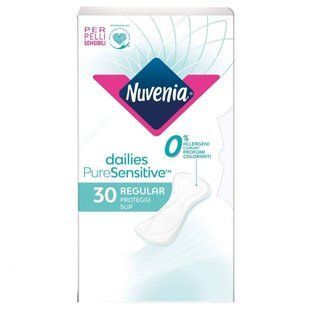 Гігієнічні прокладки щоденні NUVENIA pure sens.pr.slip reg.bs.0.40 30 шт. 4594 фото