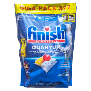 Капсули для посудомийнoї машини FINISH tabs quantum tab. 77 lemon 7067 фото