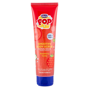 Скраб для тіла дитячий з екстрактом полуниці CHICCO pop scrub corpo fragola 150 мл. 8920 фото