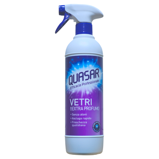 Засіб для чищення скляних поверхонь парфумований QUASAR vapos vetri extraprofumo 580 мл. 6858 фото