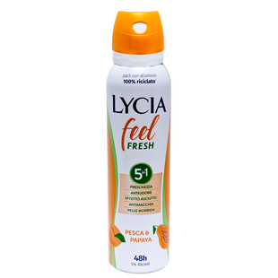 Дезодорант для тіла спрей LYCIA deo spr. feel fresh pesca papaya 150 мл. 7506 фото
