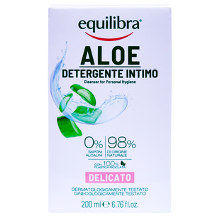 Засіб для інтимної гігієни делікатний EQUILIBRA det. int. aloe 200 мл. 8360 фото