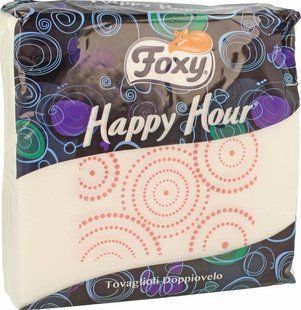Серветки столові 2-шарові FOXY tov.happy h.2v.33x33 50 шт. 3601 фото