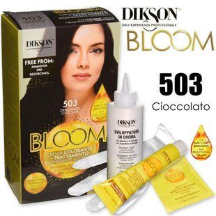 Фарба для волосся n.503 шоколадний bloom DIKSON 503 cioccolato crema colorante 4749 фото