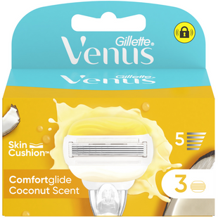 Змінні насадки для бритви для гоління VENUS lame coconut 3 шт. 6083 фото