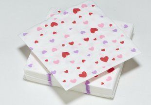 Серветки столові 3-шарові LE NAPPAGE tov.33x33 3vl love 20 шт. 3606 фото