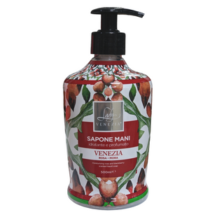 Мило рідке парфумоване зволожуюче LADY VENEZIA sapone venezia rosa e mora 500 мл. 6712 фото