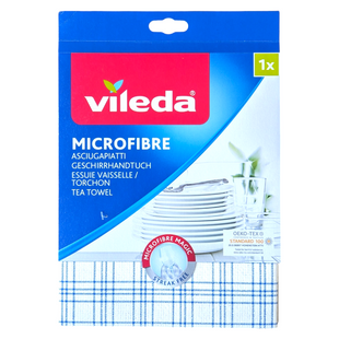 Рушник для сушіння посуду VILEDA panno microfibra asciugapiatti 1 шт. 4982 фото