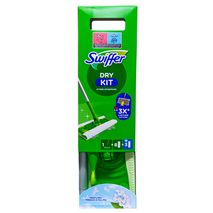 Швабра для підлоги + 8 шт. сухих і 3 шт. вологих серветок starter kit 8d+3w SWIFFER 3640 фото