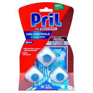 Засіб для чищення посудомийної машини таблетки PRIL cura lavast.tabs 3 шт. 3936 фото