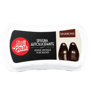 Губка для догляду за взуттям коричнева ARGICOLOR spugna autol.marrone 3239 фото