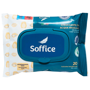Вологі серветки для зняття макіяжу SOFFICE salviet.struccanti micellare 20 шт. 6191 фото