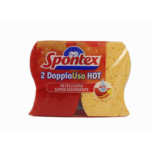 Губки кухонні SPONTEX doppio uso hot! 2 шт. 3718 фото